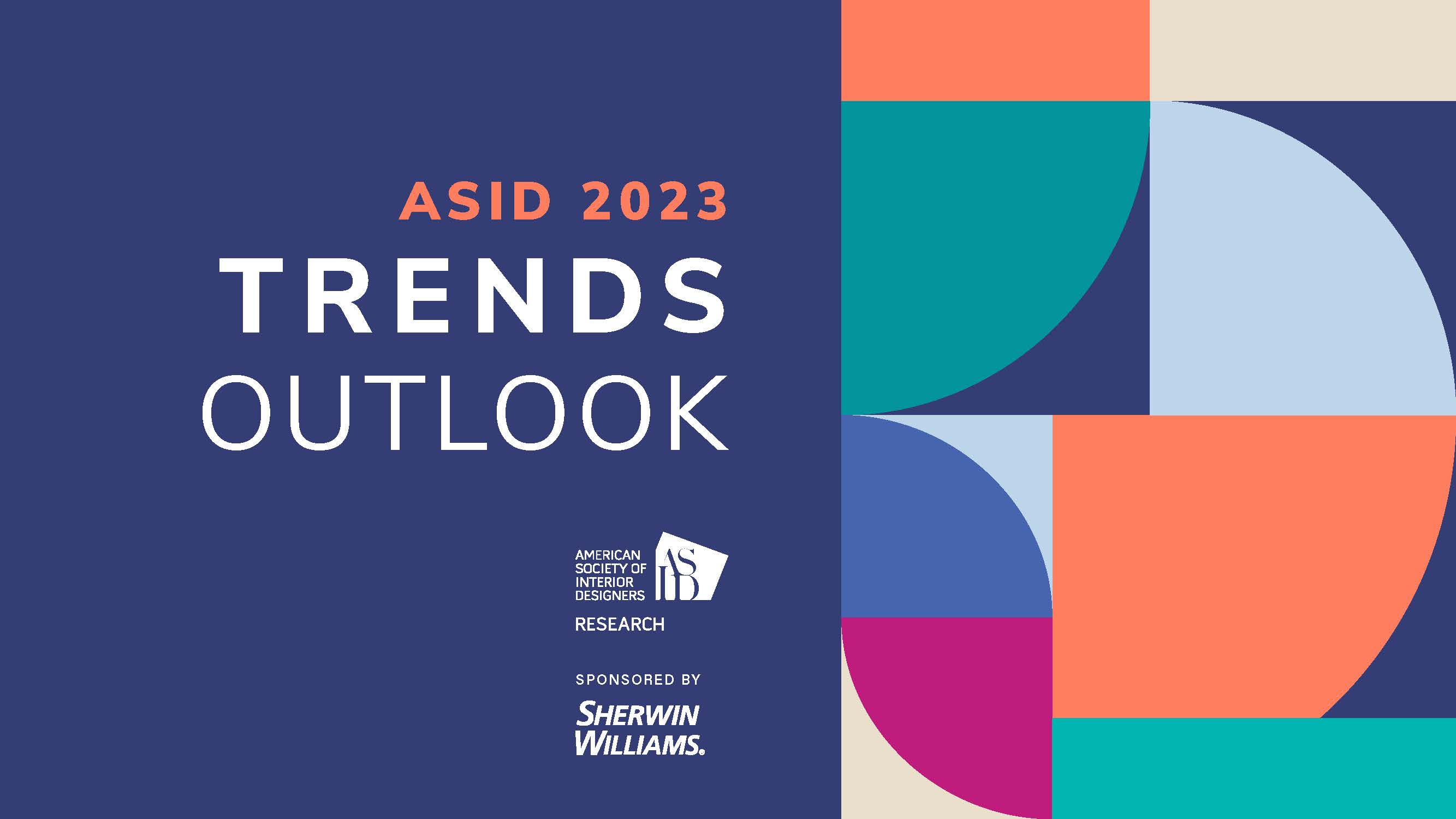 ASID 2023 Trends Report colorful geometric cover image